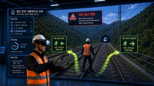 선로 진입 없이 위험상황 훈련...코레일, AI 기반 실습 시뮬레이터 개발 - 뉴스 썸네일 이미지